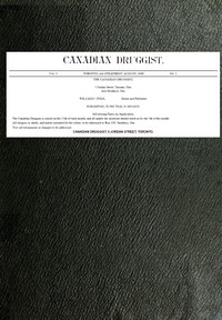 The Canadian Druggist, Vol., 1, No. 2; August, 1889
