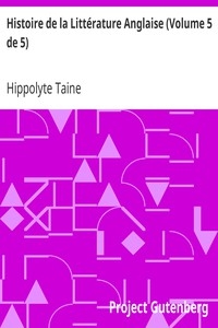 Histoire de la Littérature Anglaise (Volume 5 de 5)