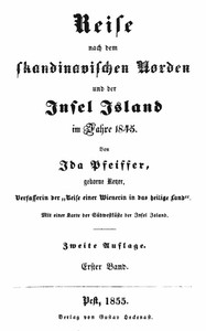 رحلة إلى الشمال الاسكندنافي وجزيرة آيسلندا عام 1845. المجلد الأول.