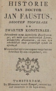 Historie van Doctor Jan Faustus, grooten tooveraer en zwarten konstenaer