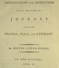 Observations And Reflections Made In The Course Of A Journey Through France, Italy, And Germany, Vol. 2 (of 2)