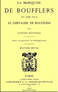 La Marquise De Boufflers Et Son Fils, Le Chevalier De Boufflers