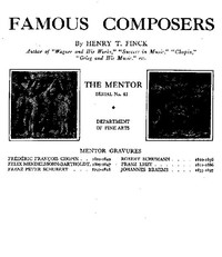 The Mentor: Famous Composers, Vol. 1, Num. 41, Serial No. 41