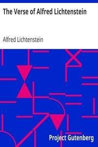 The Verse of Alfred Lichtenstein