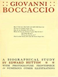 Giovanni Boccaccio, A Biographical Study