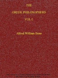 The Greek Philosophers, Vol. 1 (of 2)