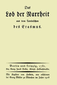 Das Lob Der Narrheit