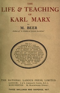 The life and teaching of Karl Marx