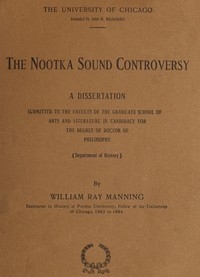 The Nootka Sound Controversy: A dissertation