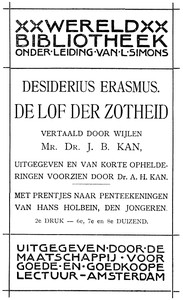 De Lof der Zotheid