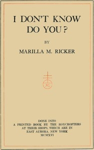 I Don't Know, Do You?