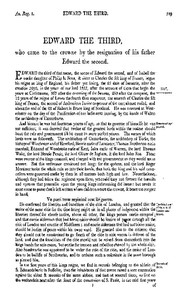 Chronicles of England, Scotland and Ireland (2 of 6): England (11 of 12) Edward the Third, Who Came to the Crowne by the Resignation of His Father Edward the Second