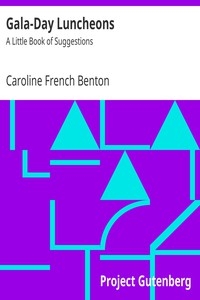 Gala-Day Luncheons: A Little Book of Suggestions