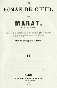 Les aventures du jeune Comte Potowski, Vol. 2 (of 2) Un roman de coeur par Marat, l'ami du peuple