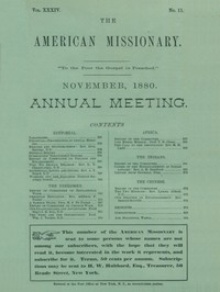 The American Missionary, Volume 34, No. 11, November 1880