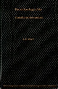 The archæology of the cuneiform inscriptions