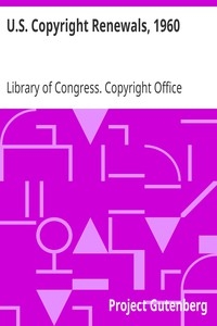 U.s. Copyright Renewals, 1960