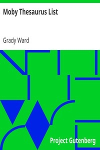 Moby Thesaurus List
