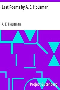 Last Poems by A. E. Housman