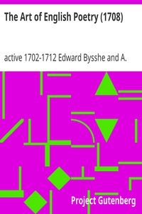 The Art of English Poetry (1708)