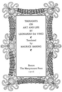 Thoughts on Art and Life