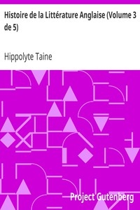 Histoire de la Littérature Anglaise (Volume 3 de 5)