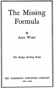 The Missing Formula Madge Sterling Series, #1