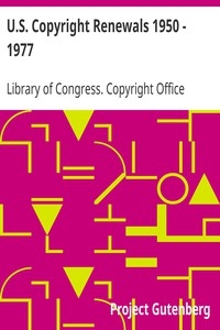 U.S. Copyright Renewals 1950 - 1977