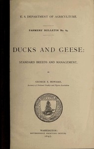 Ducks and Geese: Standard Breeds and Management