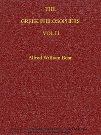 The Greek Philosophers, Vol. 2 (of 2)