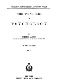 The Principles Of Psychology, Volume 1 (of 2)