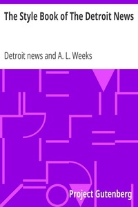 The Style Book of The Detroit News