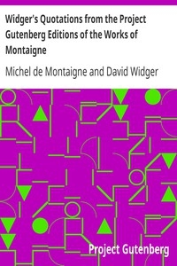 project gutenberg montaigne essays