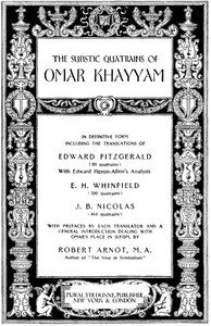 The Sufistic Quatrains of Omar Khayyam