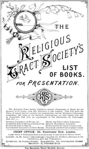 The Religious Tract Society Catalogue - 1889