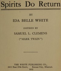 Spirits Do Return