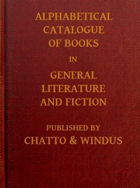 Alphabetical Catalogue of Books in General Literature and Fiction [1913]