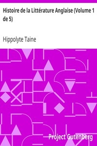Histoire de la Littérature Anglaise (Volume 1 de 5)