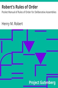 Robert's Rules of Order Pocket Manual of Rules of Order for Deliberative Assemblies