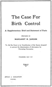 The Case for Birth Control: A Supplementary Brief and Statement of Facts