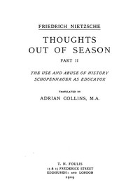 Thoughts Out Of Season, Part Ii