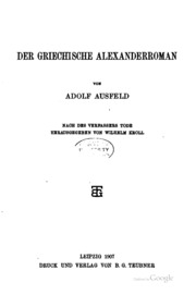 Der Griechische Alexanderroman