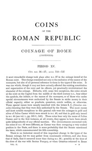 Coins Of The Roman Republic In The British Museum