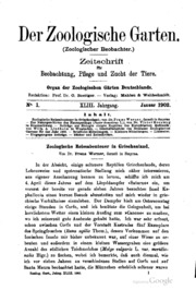 Der Zoologische Garten