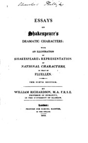 Essays On Shakespeare's Dramatic Characters: With An Illustration Of ...