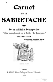 Carnet de la Sabre-tache; revue militaire rétrospective