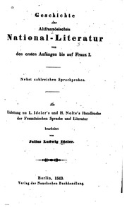 Geschichte der altfranzösischen National-literatur