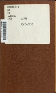 Boccaccio : Or, The Prince Of Palermo : Comic Opera In Three Acts