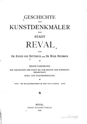 Geschichte und Kunstdenkmäler der Stadt Reval