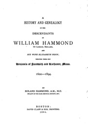 تاريخ وسلالة أحفاد ويليام هاموند من لندن ، إنجلترا ، وزوجته إليزابيث بن ؛